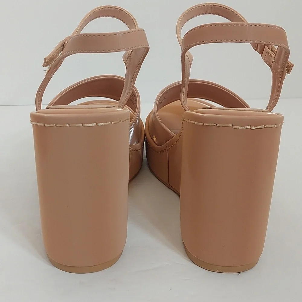 Olivia Miller Women's Size 9 Wedge Sandals Shoes Magnetic Tan